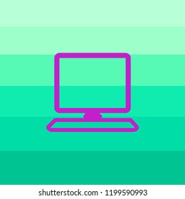 pc Icon.Graphic flat icon, logo.