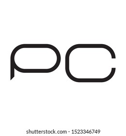 PC initial letter logo template vector icon design