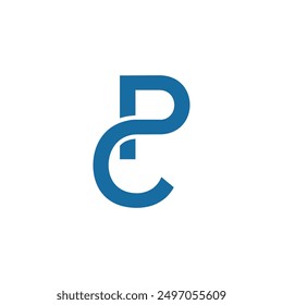 PC Initial Logo Vector Design for business. letter pc logo, letter cp 