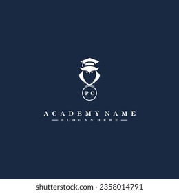 PC Initials Academy Logo Vector Art Icons and Graphics