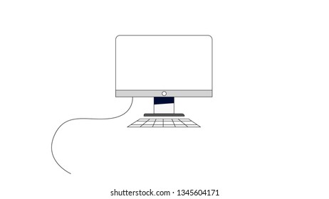 Pc isolated vector illustration