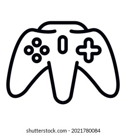 Pc joystick icon. Outline pc joystick vector icon for web design isolated on white background