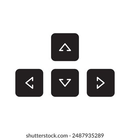 Icono de teclas de flecha de teclado de PC, Plantilla para el gráfico y el Diseño web. Ilustración vectorial