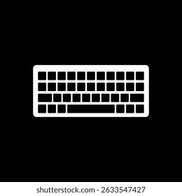 Ícone do teclado do PC isolado no plano de fundo preto