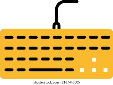 Teclado PC, ilustración, vector sobre fondo blanco.