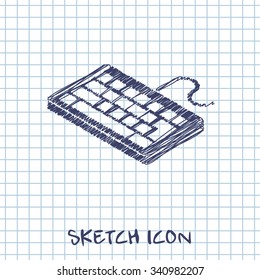 pc keyboard isometric 3d icon