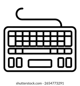 Icono de Vector de contorno de teclado de PC