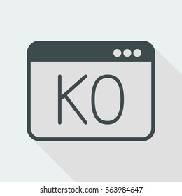 Pc KO broken - Vector flat icon