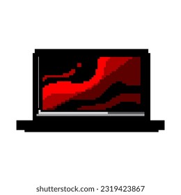 pc laptop gaming game pixel art retro vector. bit online screen, digital keyboard pc laptop gaming. old vintage illustration