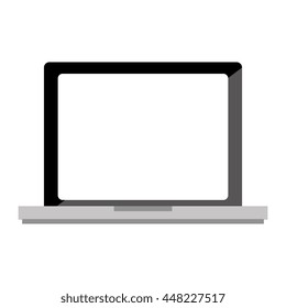 Pc laptop isolated icon, technology theme design vector illustration graphic.