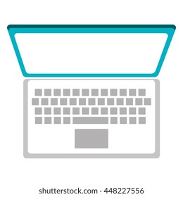 Pc laptop isolated icon, technology theme design vector illustration graphic.