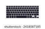Pc and laptop keyboard vector