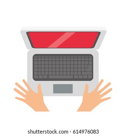 pc laptop malware hands
