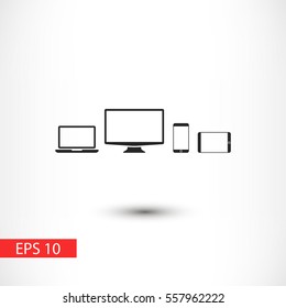 PC, Laptop, Mobile, Tablet vector icon