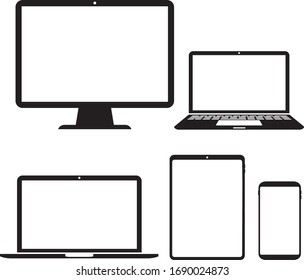 pc laptop smartphone tablet vector illustration