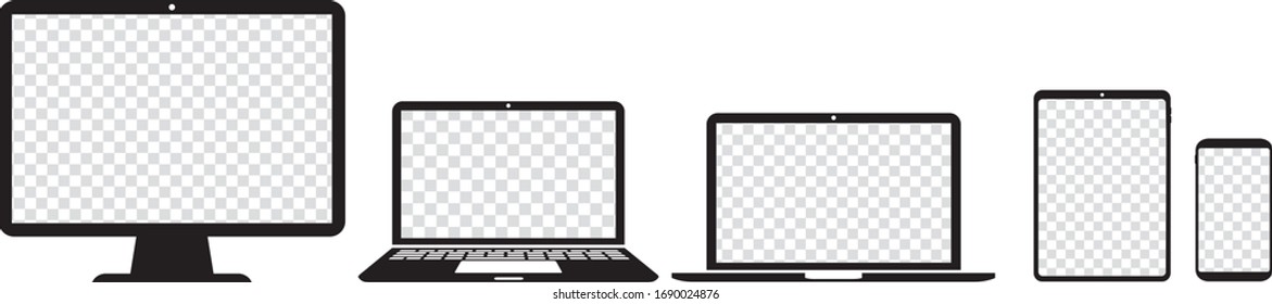 pc laptop smartphone tablet vector illustration