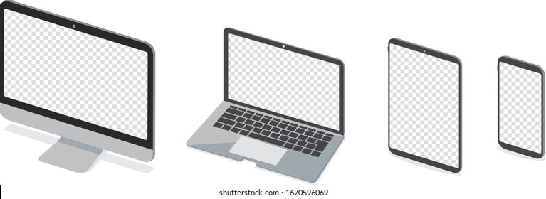 pc laptop smartphone vector illustration