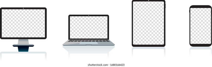 ilustración vectorial de smartphone para portátiles Pc