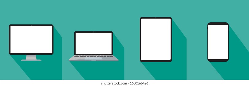 pc laptop smartphone vector illustration