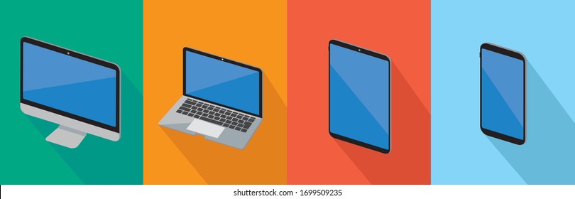 ilustración vectorial de smartphone para portátiles Pc