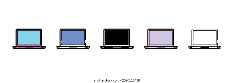 pc laptop vector type icon