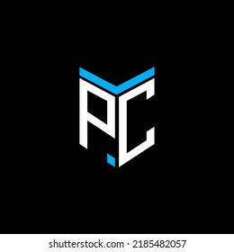 PC letter logo creative design with vector graphic
