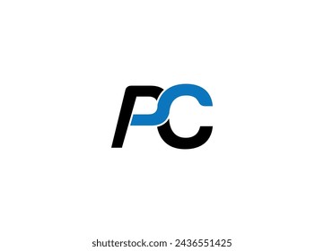 Diseño del logotipo de la carta de la PC con la plantilla moderna creativa del icono del vector
