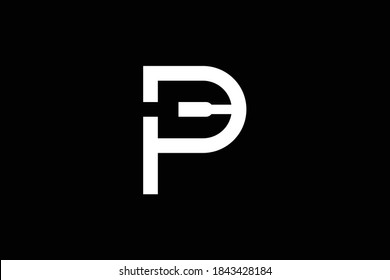 PC letter logo design on luxury background. CP monogram initials letter logo concept. PC icon design. CP elegant and Professional letter icon design on black background. P C CP PC