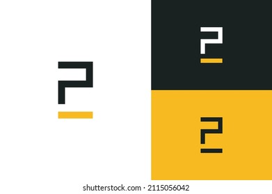 PC letter logo design template