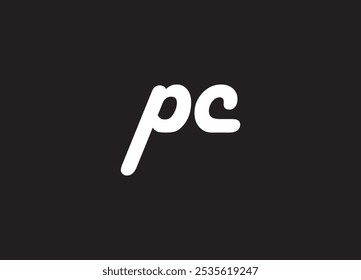 Logotipo de la letra de la PC y diseño inicial del logotipo