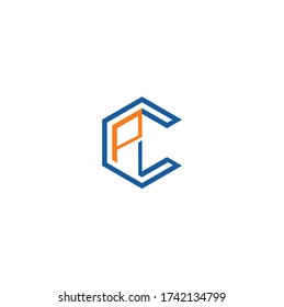PC lettermark logo. the combination of the letters P and C into a new, original and modern shape