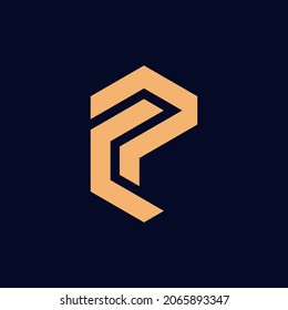 PC lettermark logo. the combination of the letters P and C into a new, original and modern shape