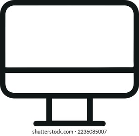 PC line icon in trendy style. Stroke vector pictogram isolated on a white background. PC premium outline icons.