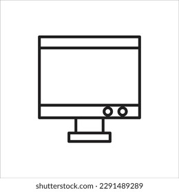 pc line vector new icon