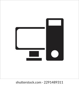 pc line vector new icon