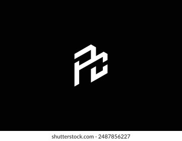 PC Logo Design Initials PC Monogram Symbol. PC Initial Logo Design Vector. Creative minimal PC monogram logo, letter CP initial logo