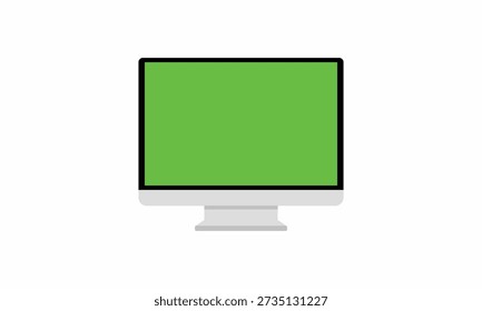 PC mockup device with green screen.