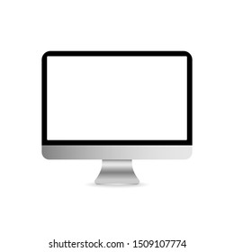 PC monitor in flat vector style .Vector illustration