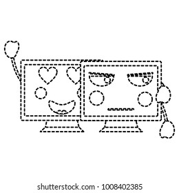 pc monitor hardware pair kawaii cartoon