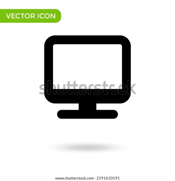 pc monitor\
icon. minimal and creative icon isolated on white background.\
vector illustration symbol\
mark.