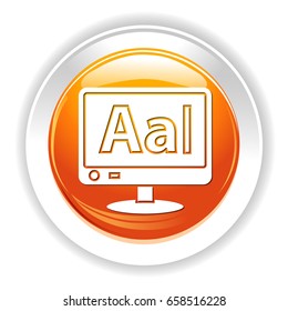 PC monitor letter icon