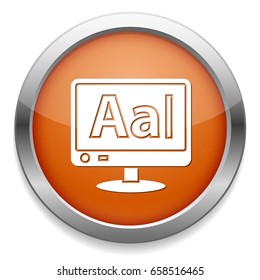 PC monitor letter icon