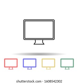 PC monitor multi color style icon. Simple thin line, outline vector of computer parts icons for ui and ux, website or mobile application