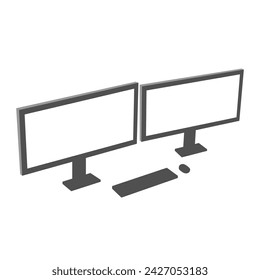 PC monitor seen from the front