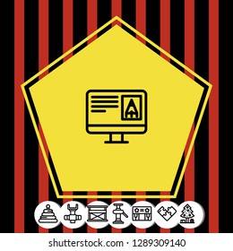 Pc montor icon vector