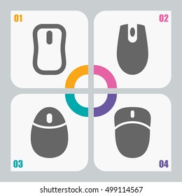 PC mouse device icons