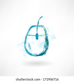 pc mouse grunge icon.