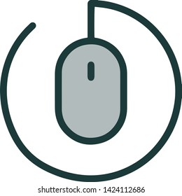 PC mouse icon flat style illustration isolated on white background