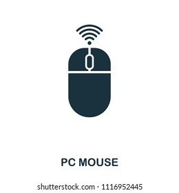 Pc Mouse icon. Line style icon design. UI. Illustration of pc mouse icon. Pictogram isolated on white. Ready to use in web design, apps, software, print.