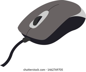 PC mouse, illustration, vector on white background.